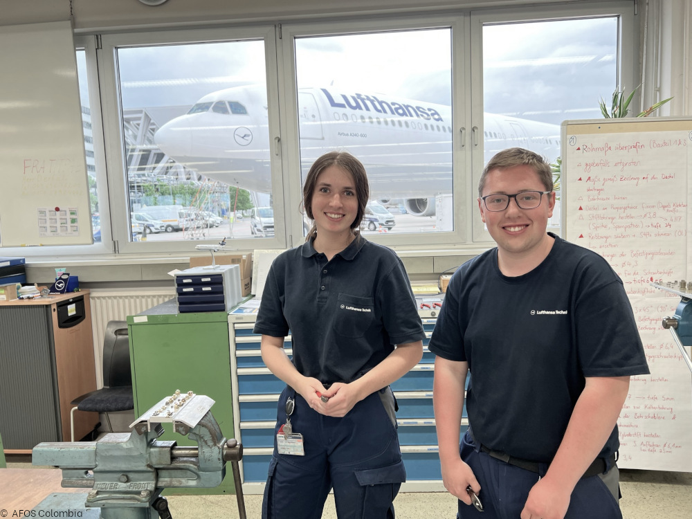 AFOS Team Koumbien bei der Lufthansa in Deutschland